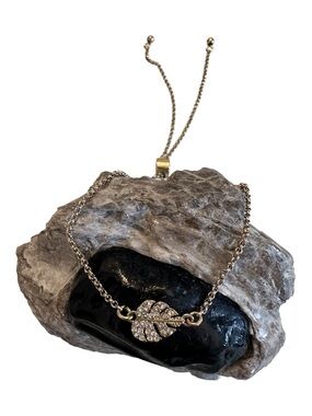 Banana Republic | Cubic Zirconia / Pave Gold Slide Bracelet